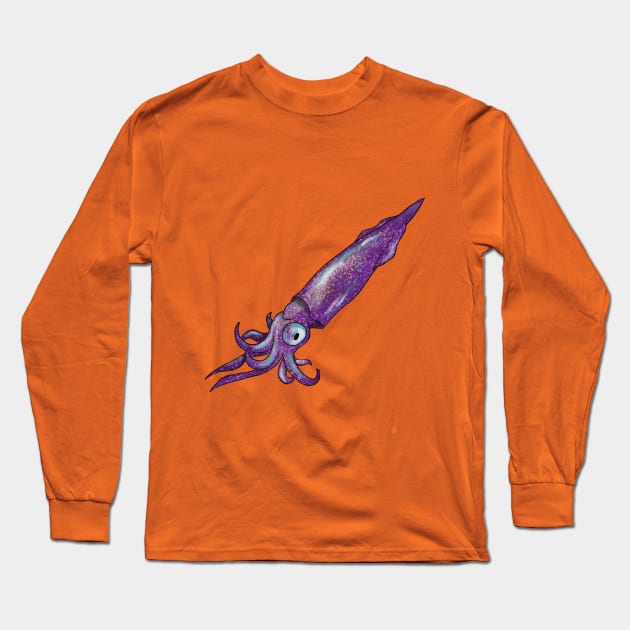 Baby Squid Long Sleeve T-Shirt by mycologist